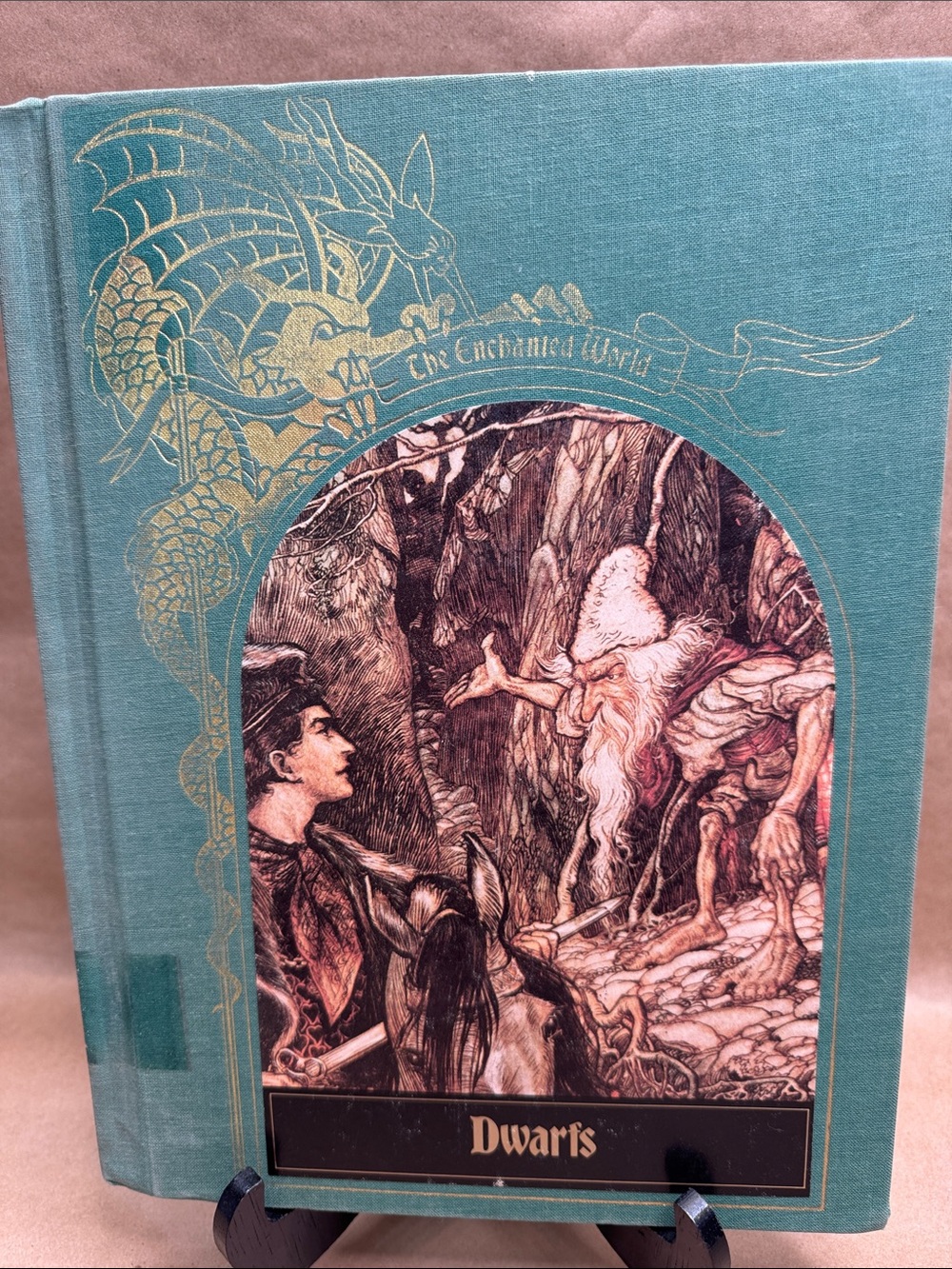 Dwarfs Illustrated Hardcover Book in Teal with Gold Accents